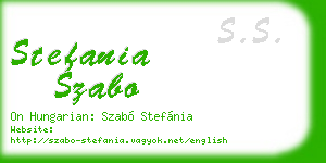 stefania szabo business card