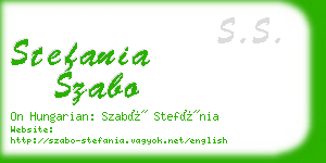 stefania szabo business card